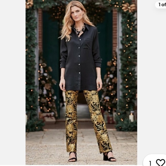 ⭐️NWT Soft Surroundings Moonstruck Mini Boot Cut Pull in Pants⭐️ - Picture 1 of 8